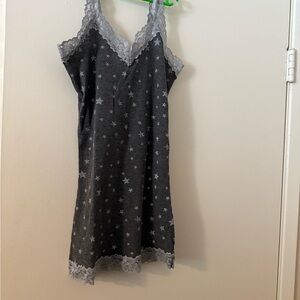 No Boundaries Starry Lace tank top in Black and Gray